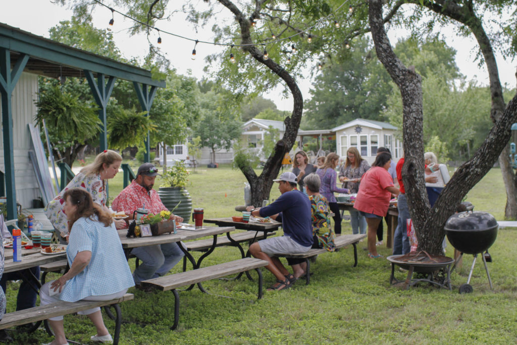 Artist Potluck at the Inn Between in Concan Texas